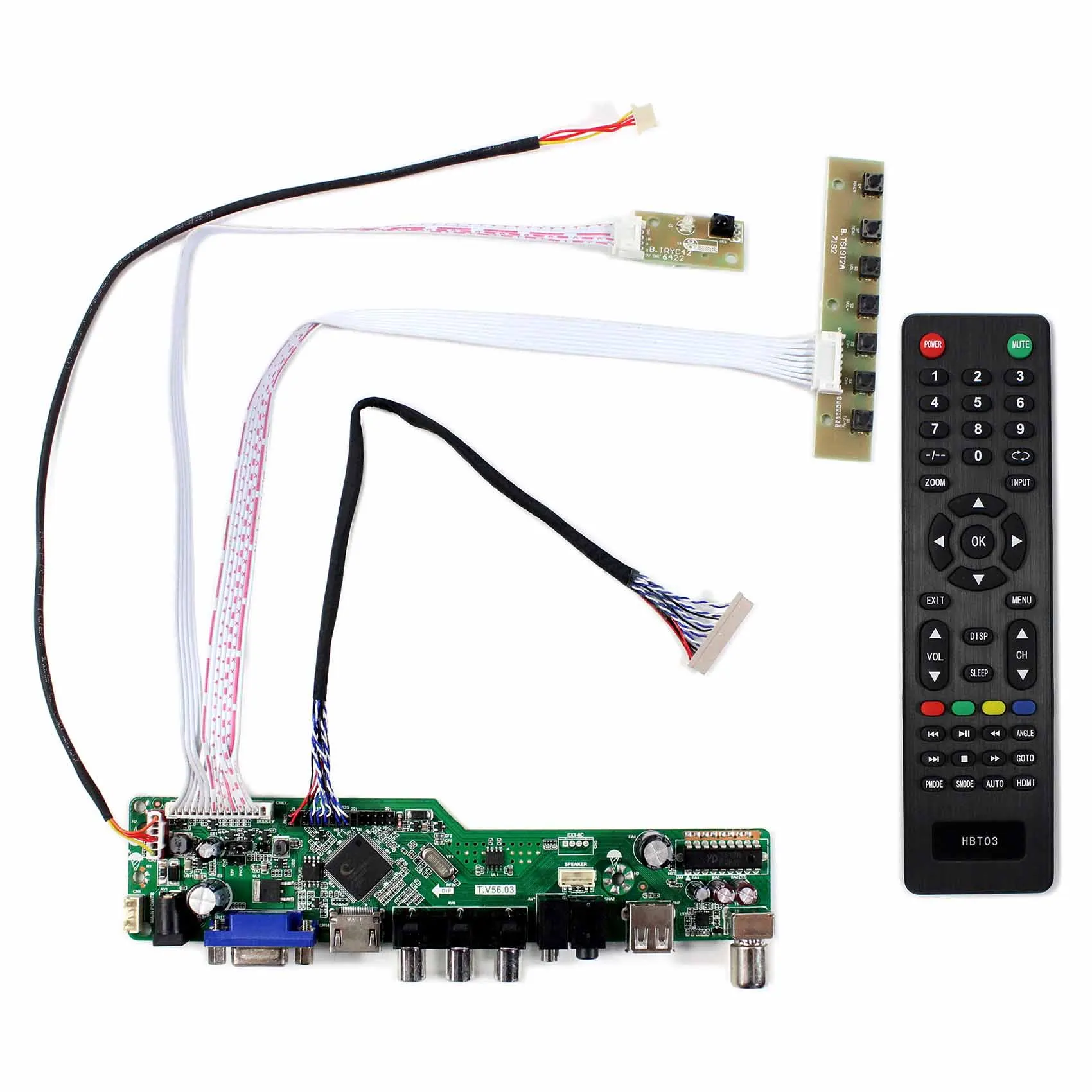 

HD MI VGA AV USB RF LCD Board G150XGE-L04 T.V56.03 1024X768 Resolution for 15inch LCD Screen