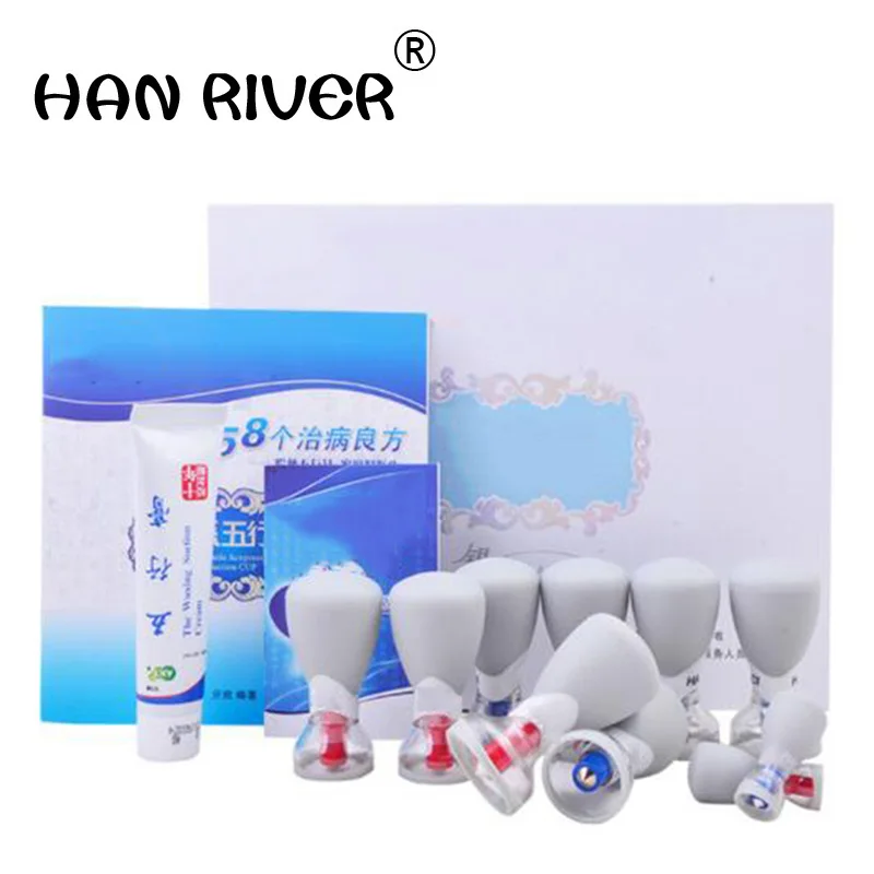 

Five lines of injection needles household cupping device containing ten pens cream acupuncture magnetic therapy silver gift boxe