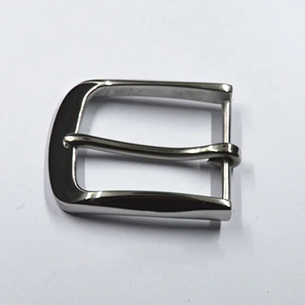 40mm Men\'s solid Stainless Steel Pin Belt Buckle + Belt loop Belts Clip DIY leather Craft accessories for belt width 38-39mm