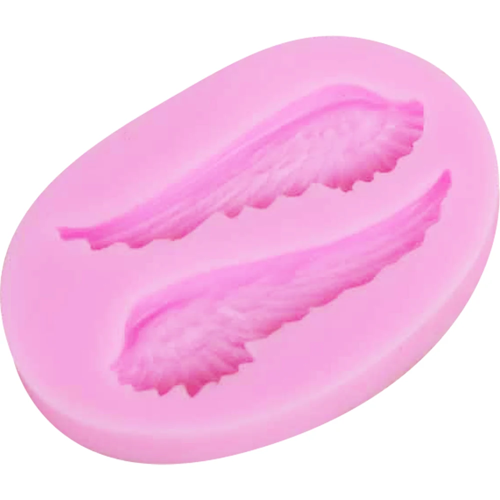 1pcs Angel Wing Silicone MoldS Kitchen Baking Tool Resin DIY Cake Chocolate Fondant Moulds Pastry Dessert Lace Decoration M755