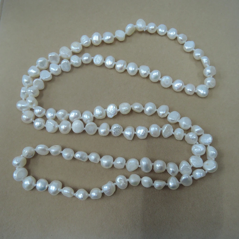 100% NATURE FRESHWATER PEARL LONG   NECKLACE-80 CM baroque pearl necklace