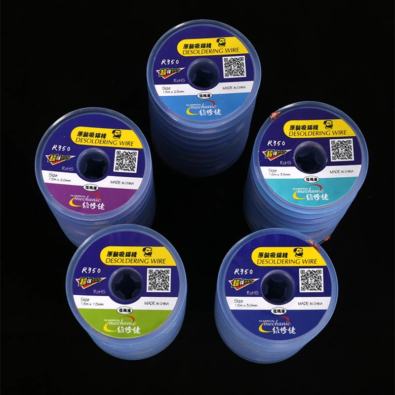 MECHANIC Solder Wick Remover 1.5/2.0/2.5/3.0/3.5mm Environmentally Desoldering Wire Braid BGA Soldering Repair Tools