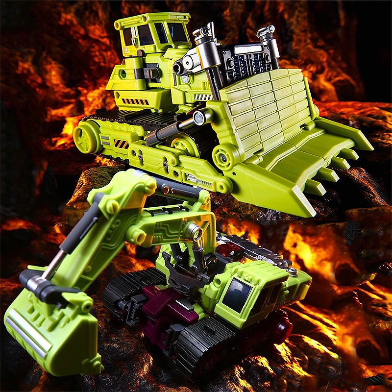 With Box Jinbao GT Devastator Transformation G1 Oversize 6 IN1 Bonecrusher Scrapper Haul Mixmaster Hook Action Figure Robot Toy