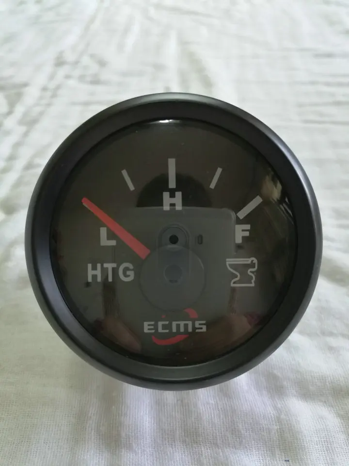 Marine Boat Sewage Level Gauge 0-190OHM 9-32V 52mm 316L Black Bezel With Black Dial 800-00025