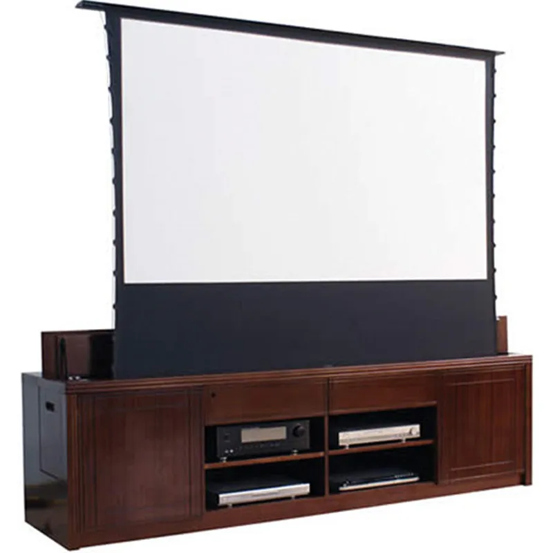 100 ~ 120 INCH 16:9, Tragbare Elektrische Motorisierte Boden-Rising Projektion Projektor Bildschirm, outdoor/indoor/business/Hometheater – Detail 2