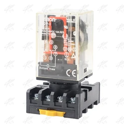 MK2P MK-3P  MK2P-I ONE NEW PLUG IN RELAY 8PIN 2P FITS 220V 110V AC 12V 24V DC COIL with socket base 11PIN