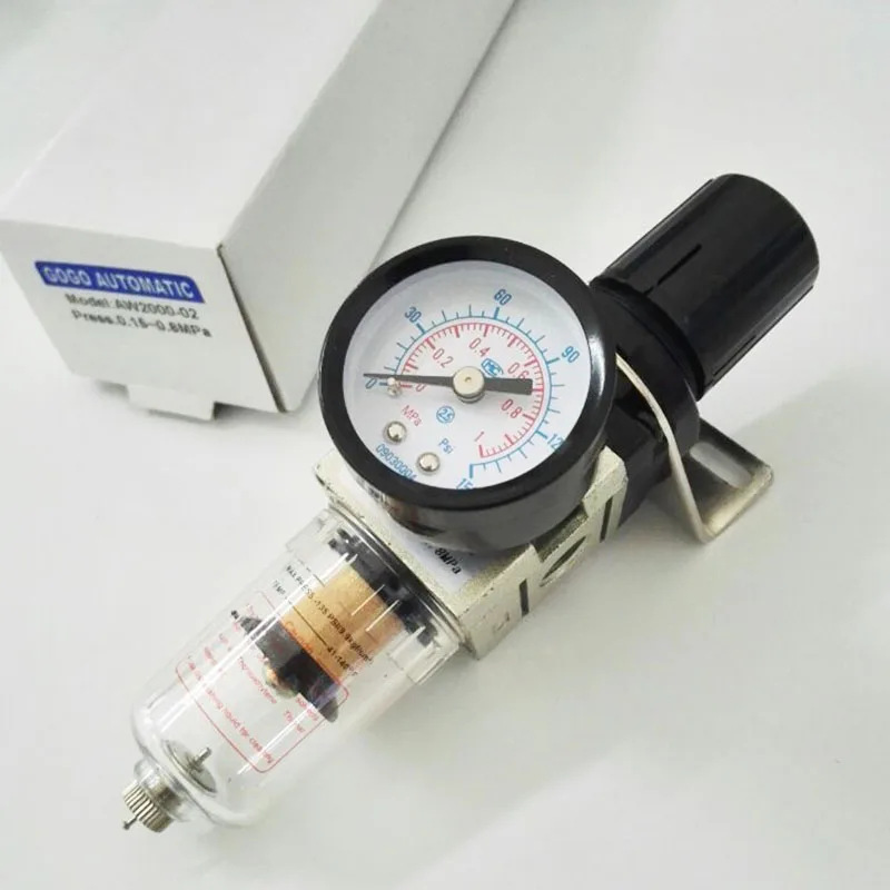 Pneumatic air filter regulator AW2000-01/02 1/8 1/4 inch with Copper cartridge Manual drain SMC type air treatment units