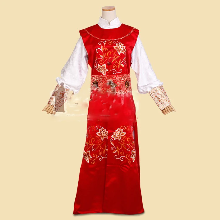 Bao Yu Red Costume for Little Boy Dream of Red Mansion Qing Dynasty Children's Day Performance or Photography Costume Hanfu