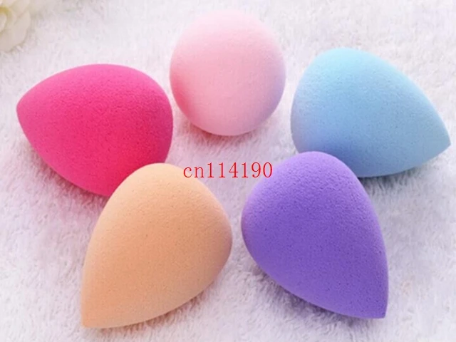 100pcs/lot Free Shipping 40x55mm Big Cosmetic Puff Beauty Powder Blending Water Drop Shape Sponge Makeup Puff Makeup Tools