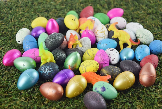 120 pcs/set Hatching Colorful Dinosaur Add Cracks Grow Eggs Magic Water Growing Dino Egg  Cute Children Kids Toy For Boys hot