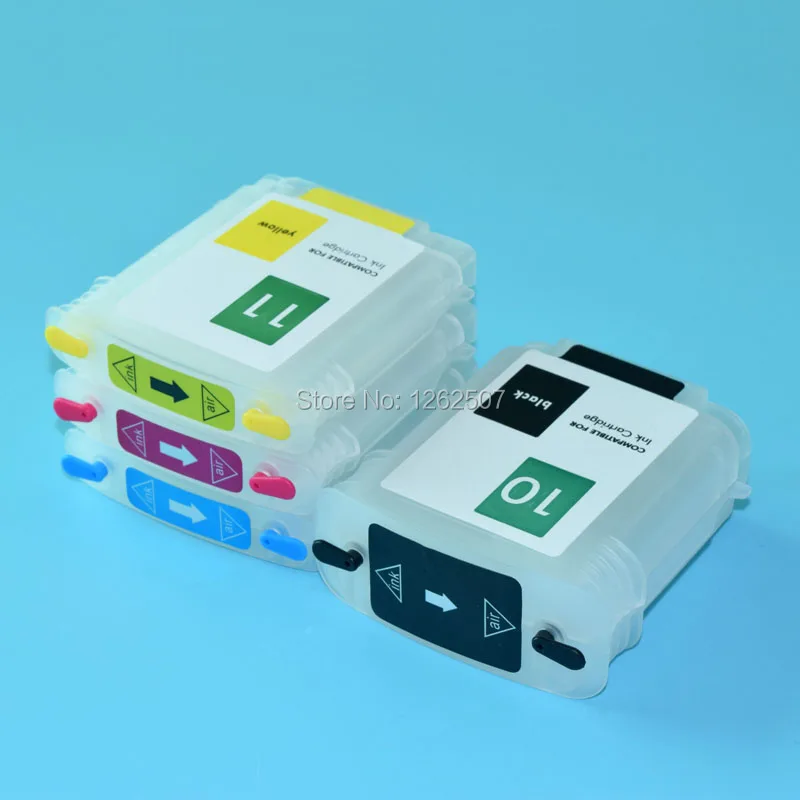 69ML 28ML Compatible HP 82 11 Refillable Ink Cartridge With ARC Chips For HP Designjet 111 HP111 Plotters