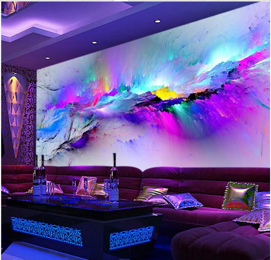 

3d mural wallpaper Glare color nebula Bar KTV wallpapers for living room wallpaper 3d mural for living room