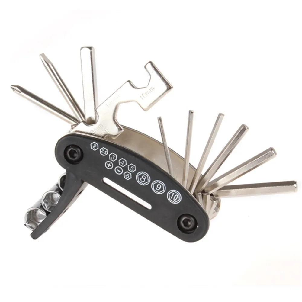 16 in1 Multi-function Bike Bicycle Cycling Repair Tools Kits with Wrench / Screwdriver Compact  Design