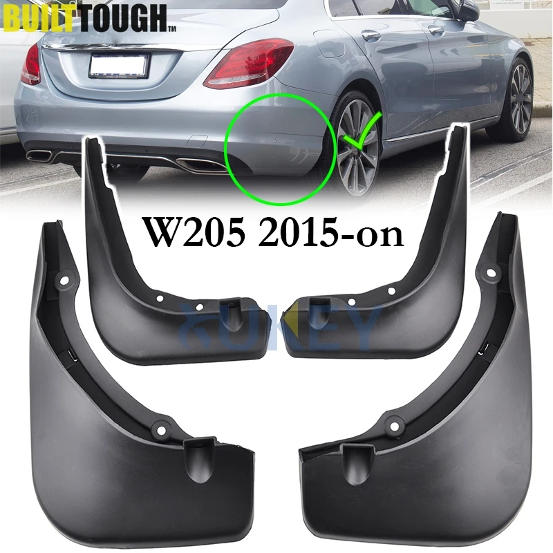 Car Mudflaps For Benz C-Class W205 2015 2016 2017 Mud Flaps Splash Guards Mudguards Flap Front Rear Fender Protector 2018 2019