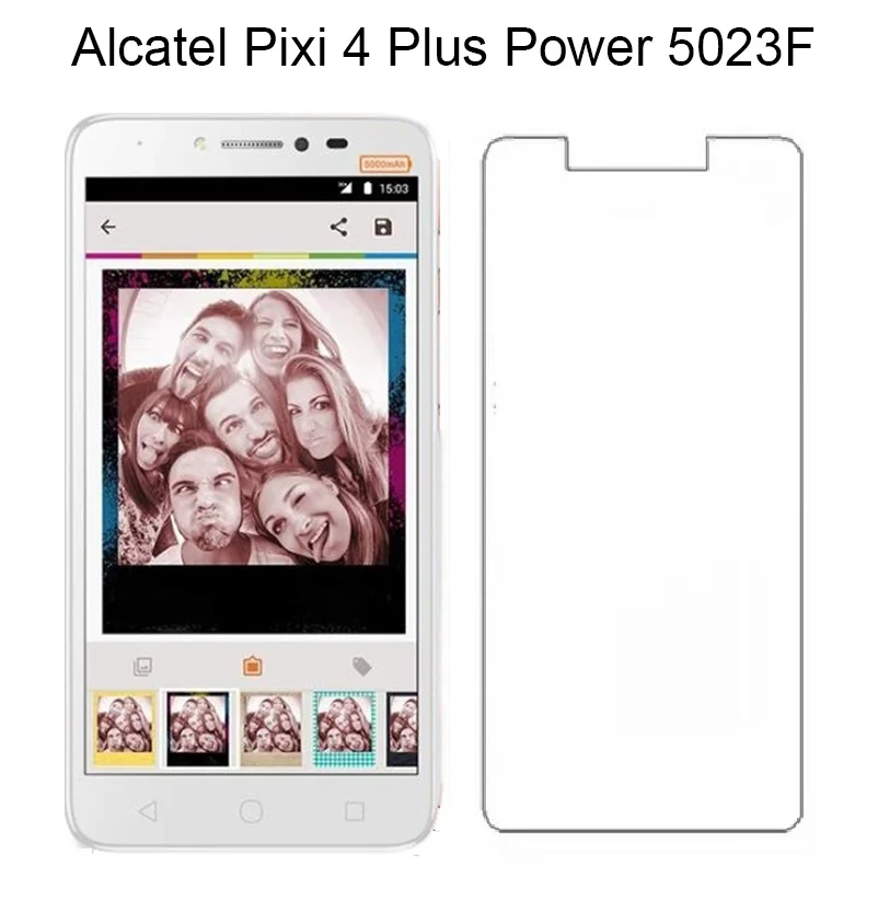 Para alcatel pixi 4 plus potência 5023e 5023f 5023 tela premium filme protetor de vidro temperado alcatel pixi 4 mais vidro potência