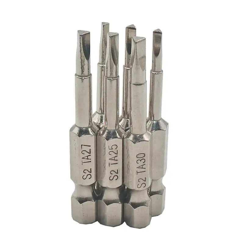 6pcs 50mm Triangle Magnetic Bits Screwdriver Bits S2 Steel 1/4 inch Hex Screwdriver Bit Set DIY Hand Tools bit set набор бит