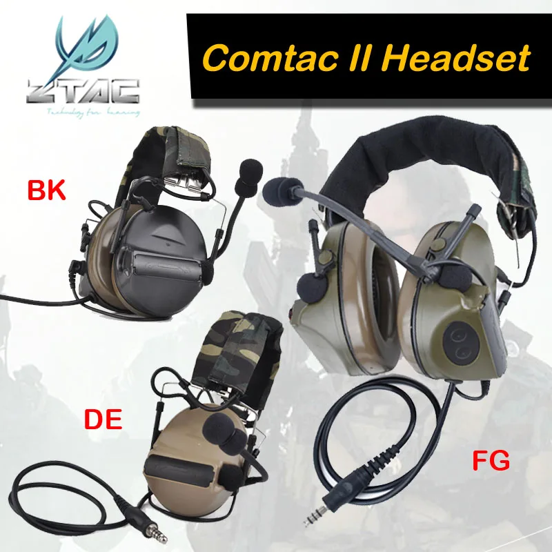 Z-TAC Z Tactical Comtac II Headset Softair Arsoft Earphone For Shooting Ipsc Z Tactical Air Gun Tatical Military headphones