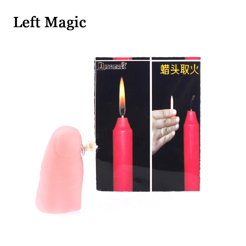 Bougie de tour de magie Flaming Thumb Tip Fire, Lite Flame Moving Street, Porps Icidal sion, Accessoires de mentalisme, G8135, 2 pièces