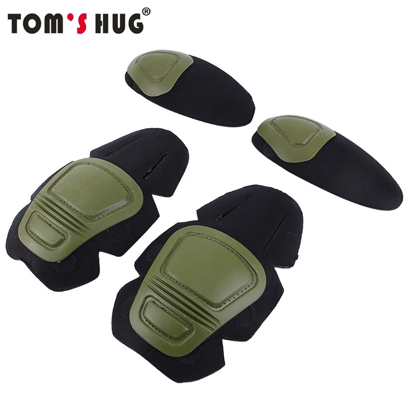 Tom\'s Hug g2 g3 Frog Suit Knee Pads Tactical Elbow Support Paintball Airsoft Kneepad Interpolated Knee Protector Set