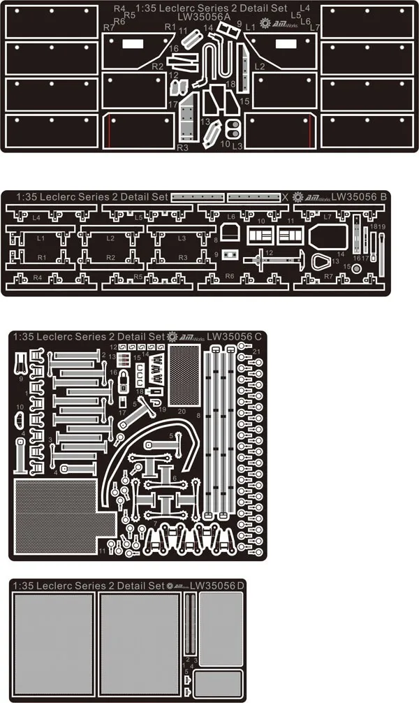 1/35 Leclerc Series 2 Detail Set -For Tamiya  (no include tank)