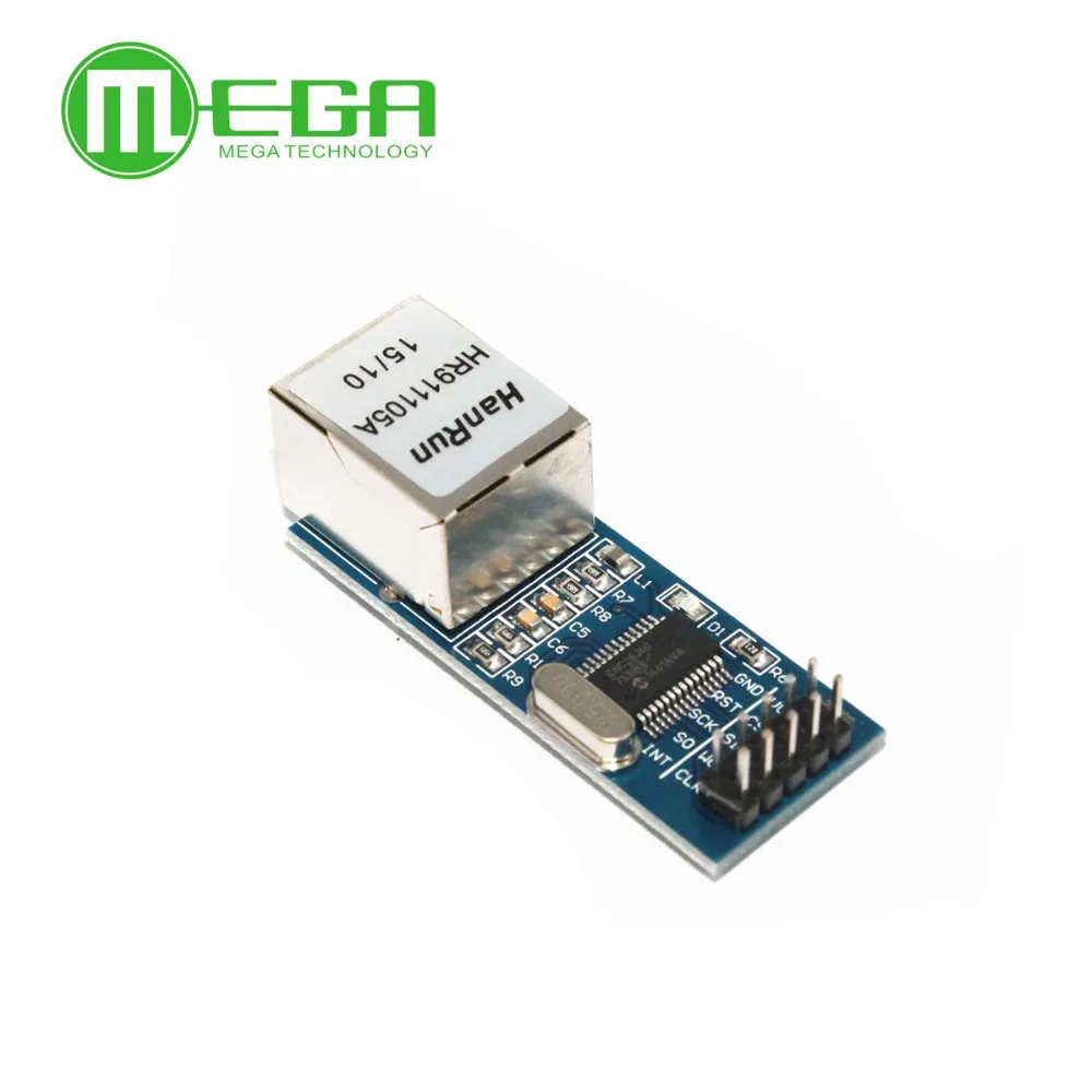 

10PCS Mini ENC28J60 Ethernet LAN Network Module ENC28J60 For 51 AVR STM32 LPC learning tool Network Module