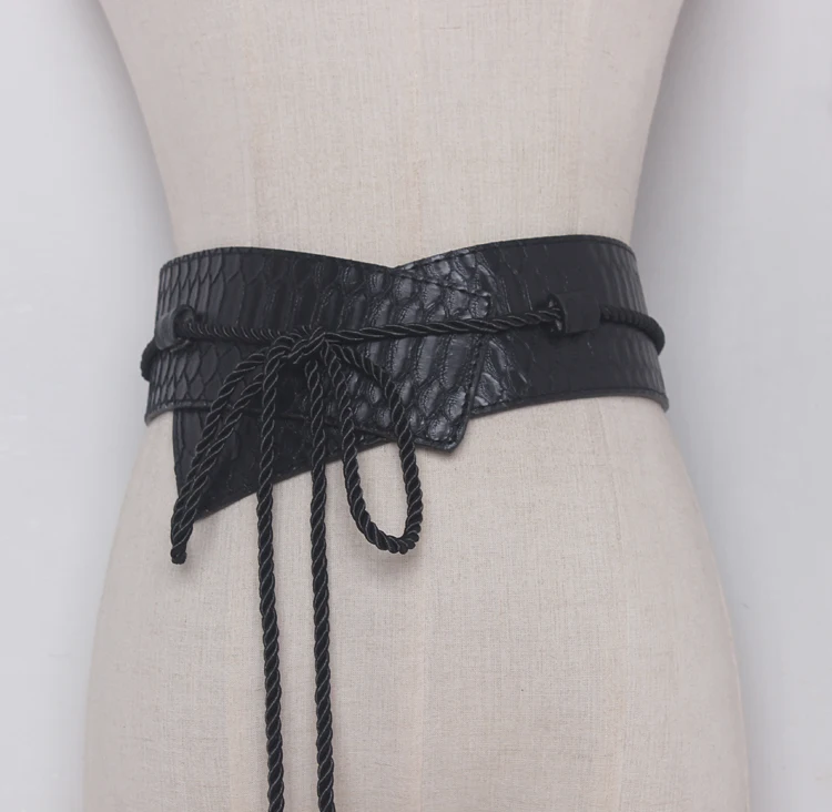 Ceinture de décoration en cuir PU pour femmes, Corsets, large, R486