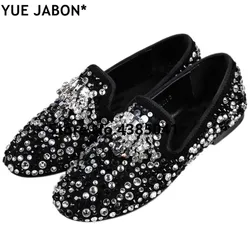 Luxury Silver rhinestones sneakers Slip on bling bling mixed color flat shoes crystal women casual shoes footwear dot Loafers