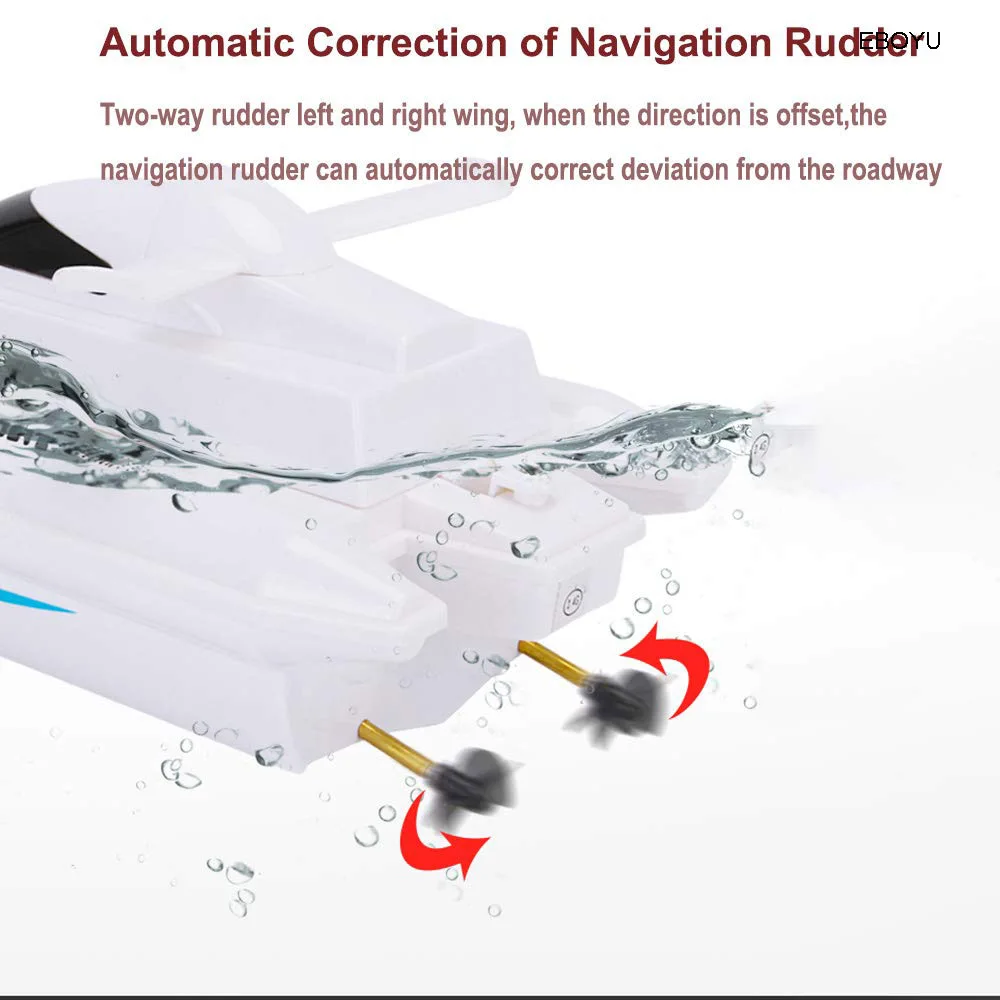 EBOYU 301 High Speed RC Boot Fernbedienung Rennen Boot 4 Kanäle für Pools Seen und Outdoor Abenteuer (Nur arbeitet In Wasser)