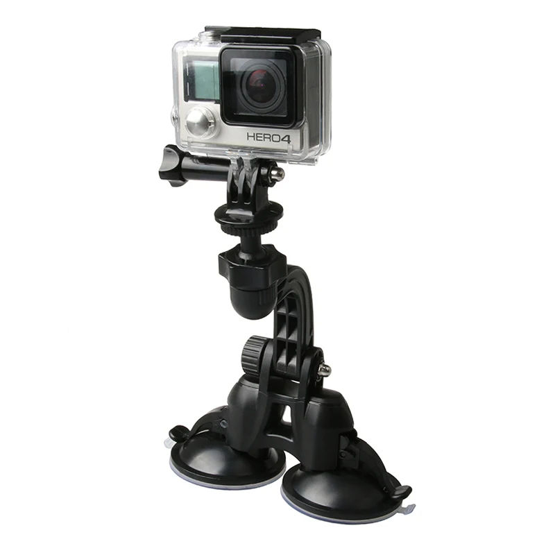 Ventosa do carro pára-brisa montagem + parafuso longo 1/4 "adaptador de tripé para gopro hero 11 10 9 sjcam xiaomi yi 4k 2ii acessórios