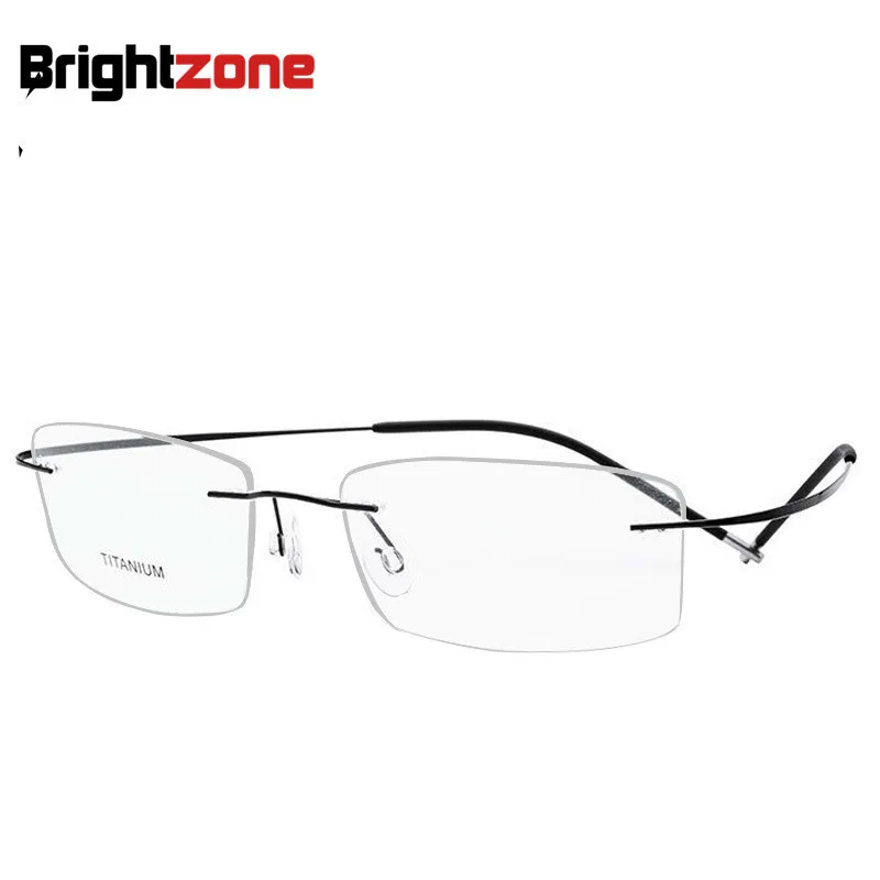 

Brightzone Super-lightweight Series Men & Women B Titanium Rimless Can change the lens shape when buy Rx Lens EyeGlasses Frame