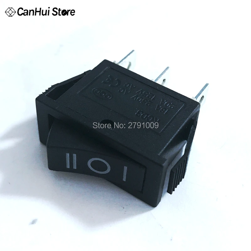 5 Pcs AC 10A/250V 15A/125V 3 Pin SPDT ON-OFF-ON 3 Position Boat Rocker Switch KCD3-3PD KCD3-103 15A power Supply Ship Type Switc