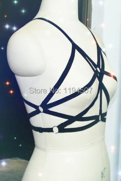 Free Shipping 2018 new fashion of steel tube dance costumes, sexy black wire harness body cage  O0074