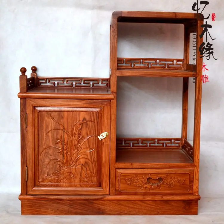 Mahogany furniture kitchen cabinets and tea cabinet African rosewood wood lockers Chinese antique high-low cabinet