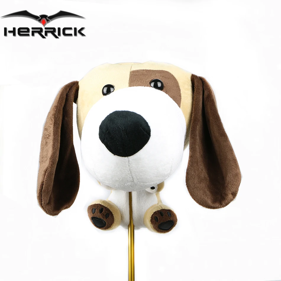 Golf clubs Head Cover Cartoon Animal Cigar Dogs A Long-eared Dog Pink Pig Three To Options Golf Driver Head Cover