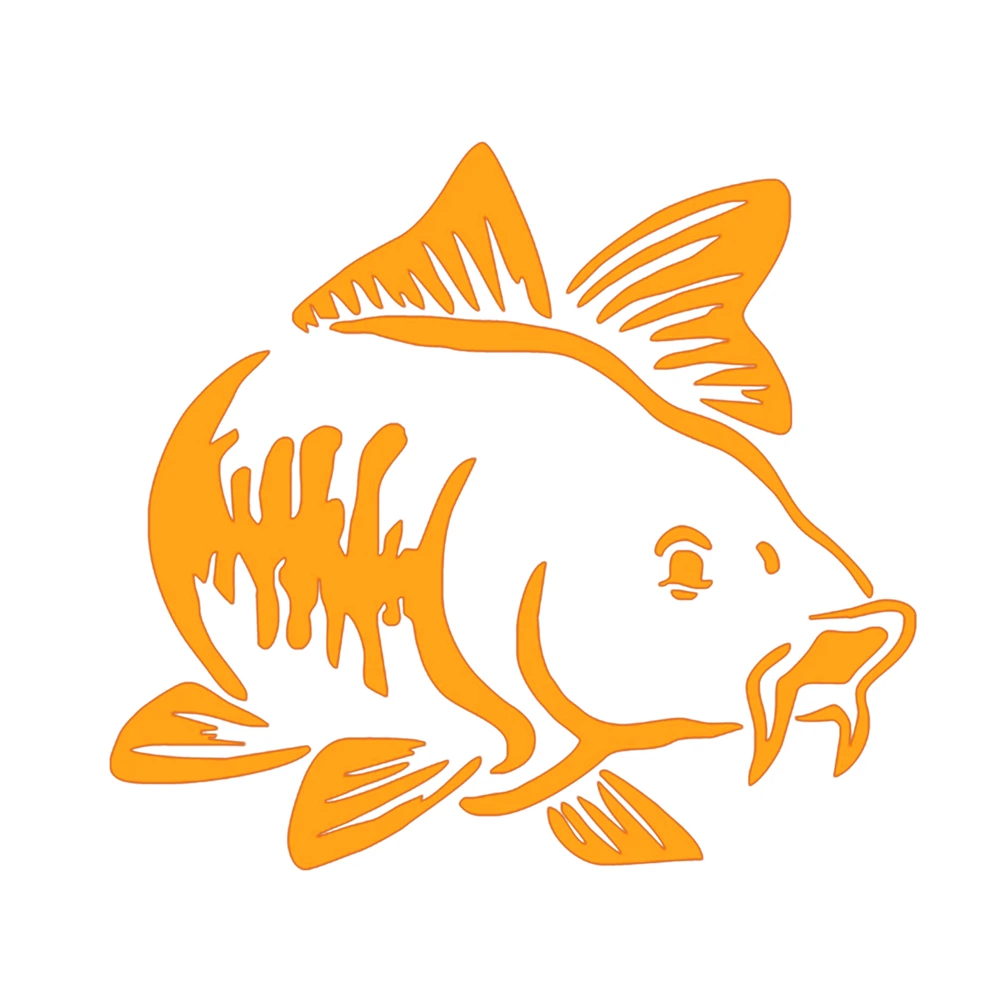 20*16cm Carp Fishing Cartoon Animal Pattern Car Sticker 7 Colors Car Window Car Body Vinyl Decal Car-Styling Auto Accessories image 4