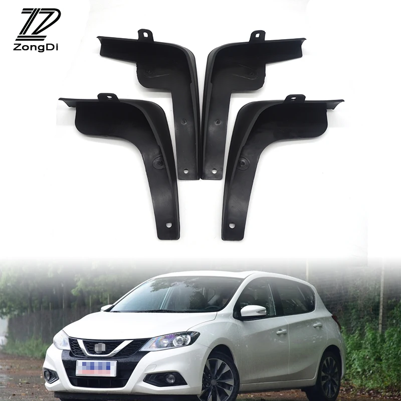 ZD Car Front Rear Mudguards For 2007 2008 2009 2010 2011 Nissan Tiida Versa C11 Latio 2012 Hatchback Accessories Mudflap Fenders