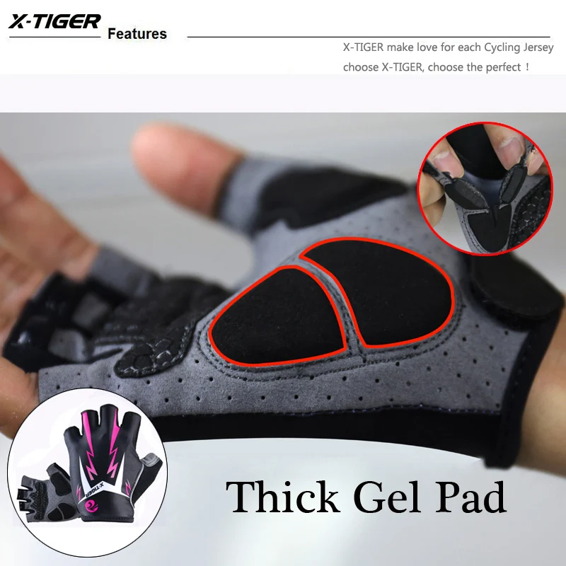 X-tiger-guantes de ciclismo a prueba de golpes para mujer, manoplas deportivas para bicicleta de montaña y carretera