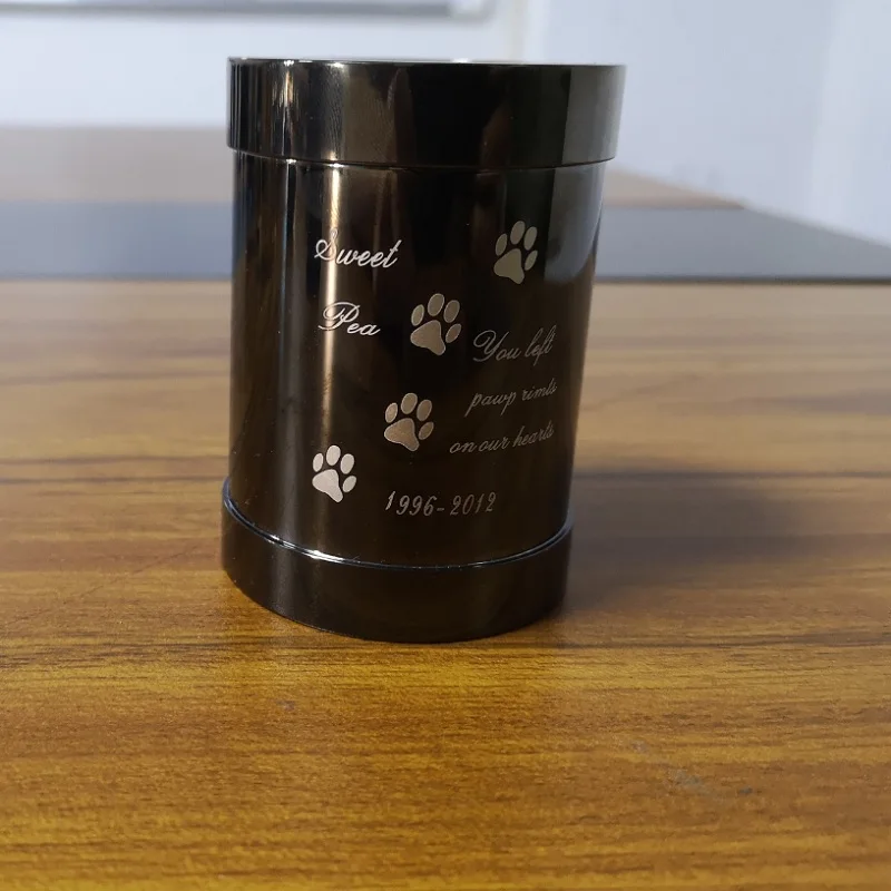 Stainless Steel High Quality Pet Memorial Candle Holder Urn Paw Print Cremation Urns Hold Pets,Dog,Cat Ashes