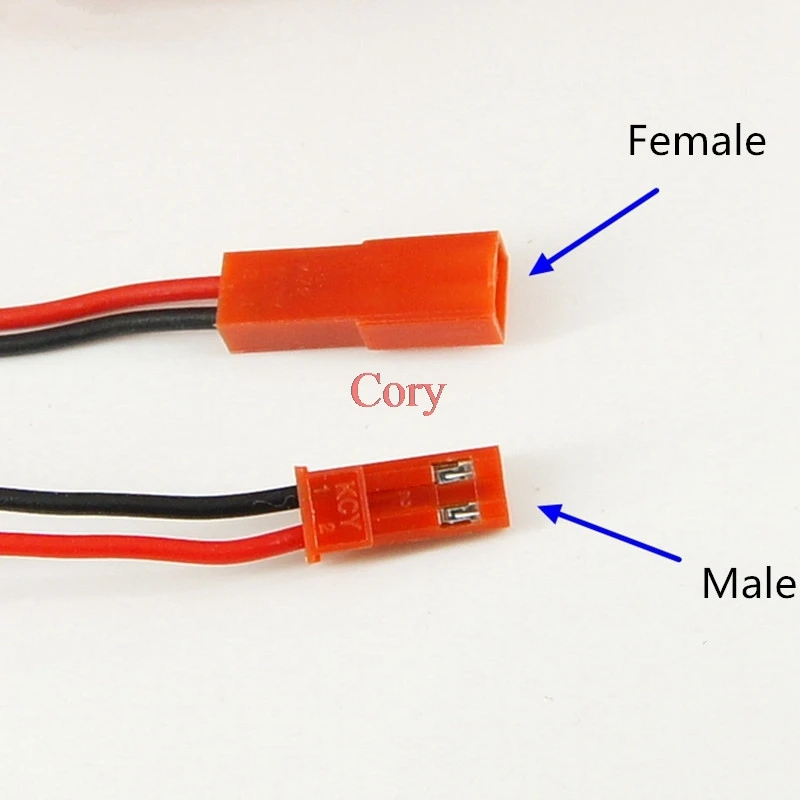 10Pairs 100/150/200/250/400mm JST 2P Connector Plug Cable Male+Female for RC Battery CZYC