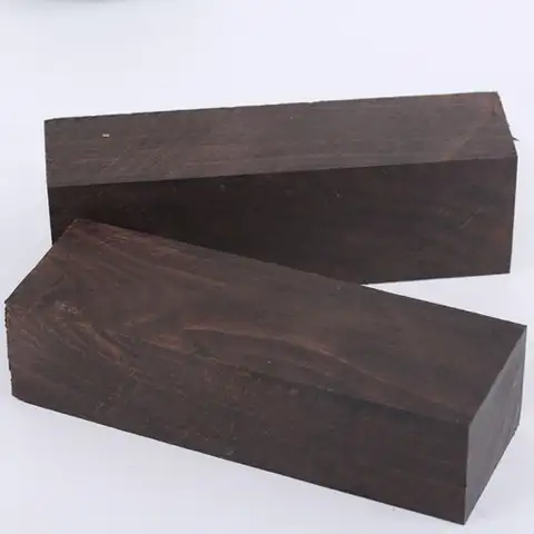 아프리카 흑단 나이프 핸들 소재, 목재 핸들 부품, 나이프 제작, 125x40x28mm