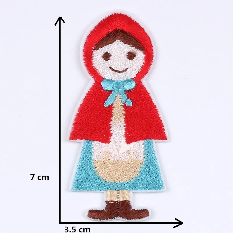 10 pz/lotto Cute Little Girl Patch Iron On Sew On Autoadesivi Del Fumetto per Abbigliamento di Riparazione FAI DA TE del Tessuto Appliques Fatti A