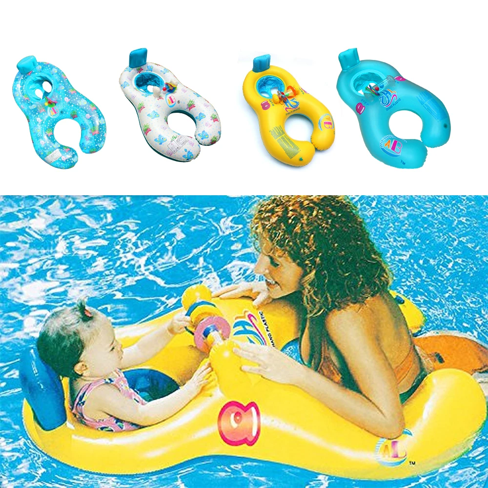 

Mother Child Inflatable Ring Swimming Circle Baby Float Double Swimming Pool Accessories Inflatable Wheels Swimtrainer Circles