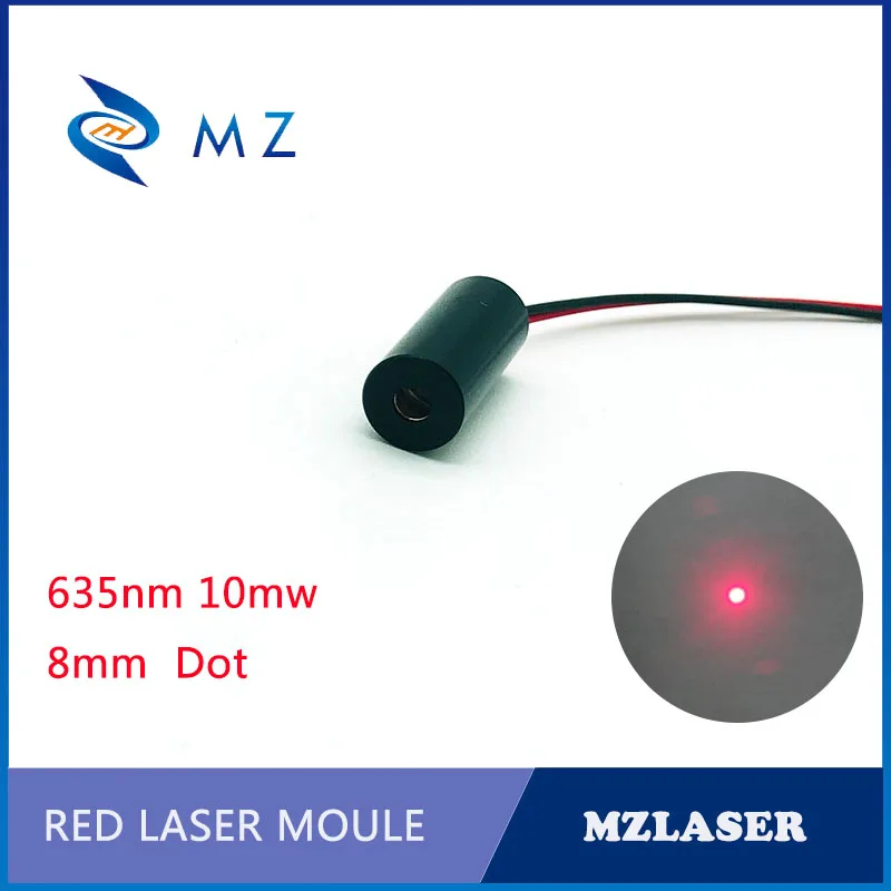 Đỏ chấm 8mm 635nm10mw Công Nghiệp APC Ổ Đĩa Laser Mô đun