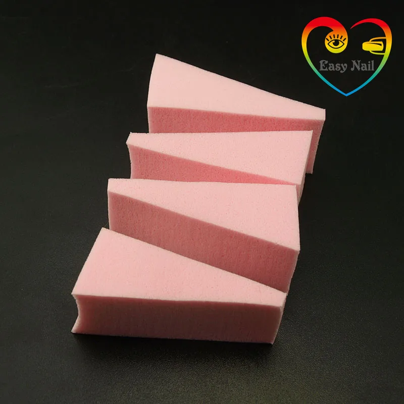 EasyNail 4pcs/lot Pink Soft Triangle Nail Art Polish Gel Gradient Color Stamping Painting Sponge Transfer Manicure,Comestic puff