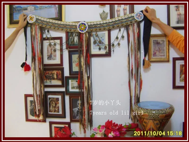 Tribal Belly Dance Belts With Strip Tribal Belly Dance Gothic Belts Belly Dance Belt Scarf Belly Dance Fashion BH47-51
