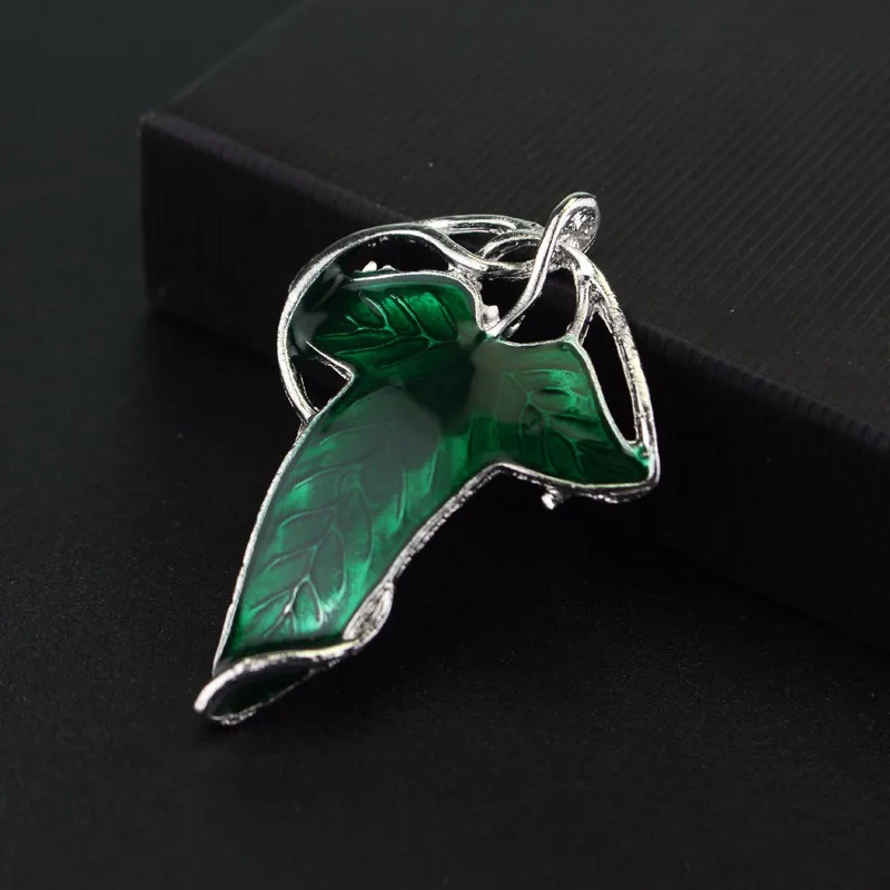 dongsheng Vintage Lord of The Brooch Green Leaf Brooch Elven Pin Brooches Jewelry Women Bijoux Gifts -40