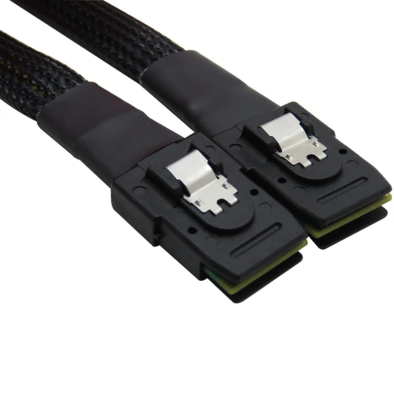 

1 meter 30AWG Internal Mini SAS 36-Pin SFF-8087 Male to Male Cable with Nylon Braiding - 1pcs