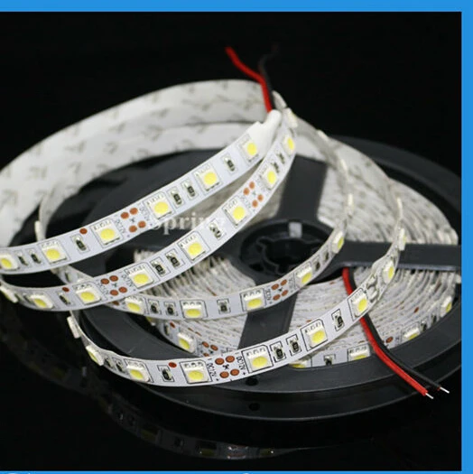 12v 5m tape led strip 5050 rgb/warm white/white/red/green/blue led stripe light non-waterproof 150 leds/roll smd 5050