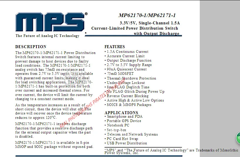 10 قطعة MP62170EK-LF-P MSOP-8 62170 MP62170 في الأوراق المالية