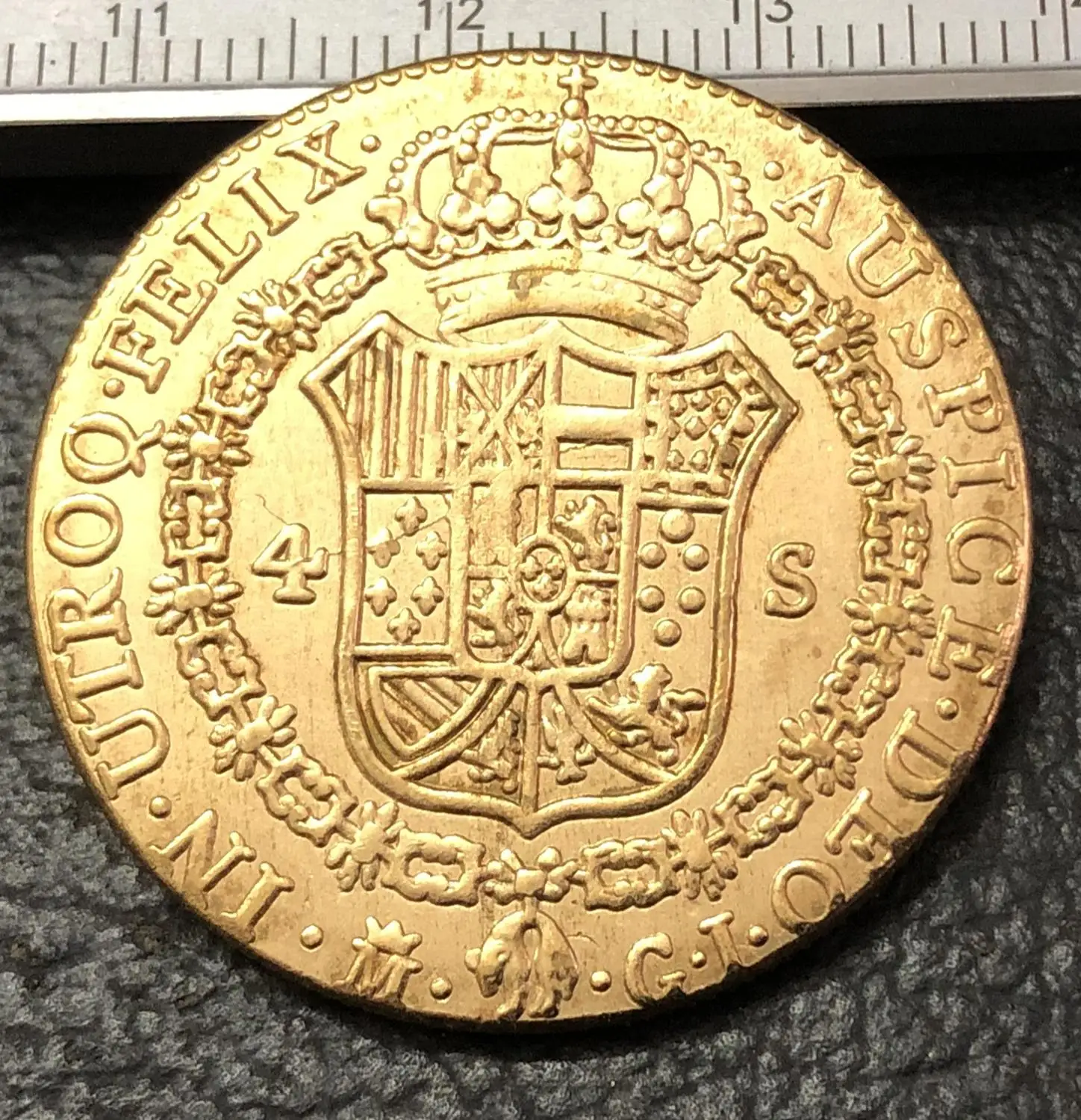 1820 Spain 4 Escudos-Fernando VII Gold Copy Coin